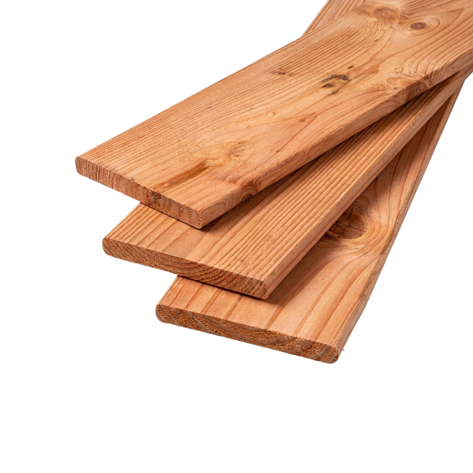 Schutting plank Geschaafd 16 x 140 mm 1,80 mtr Lariks / Douglas