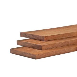 Plank 20 x 150 mm 4,50 mtr Hardhout Okan