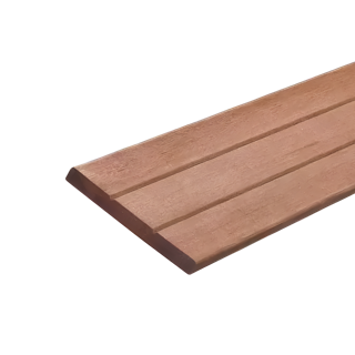 Schuttingplank 15 x 145 mm 3,05 mtr Dubbele V-Groef & Effen Zijde Hardhout Keruing