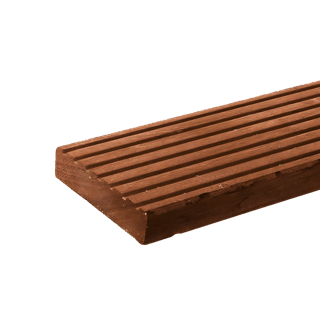 Plank 28 x 145 mm, Hardhout, per m1 Hardhout Okan