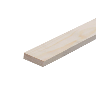 Geschaafd 10 x 40 mm 4,20 mtr blank hout