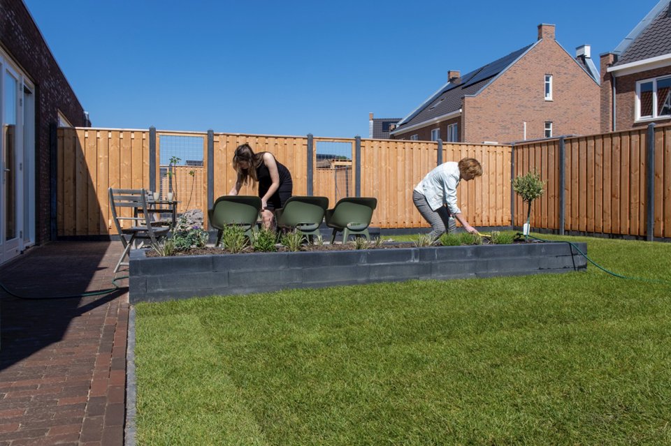 Betonpaal Rotsmotief 10 x 10 x 280cm Antraciet Eindpaal