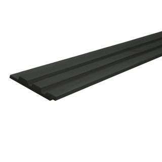 Triple profiel rabat 27 x 133 mm 3,00 mtr LD Zwart