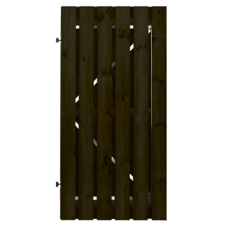 Tuindeur Stalen frame 100 x 195 cm Zwart gespoten