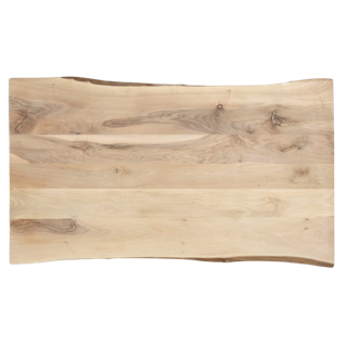 Tafelblad Europees walnoot 2-lange zijden boomkant 40mm 2200x1000x40 onbehandeld