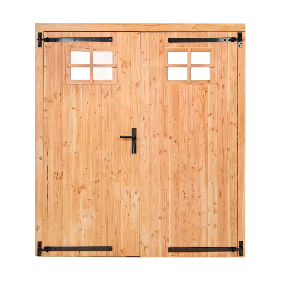 Douglas dubbele 4-ruits deur 185×205 cm – links scharnierend