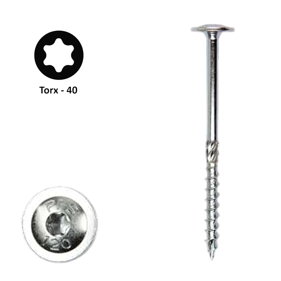 Flenskop schroef 8,00 x 80 Torx (T40) | PFS+ verzinkt | 50 stuks