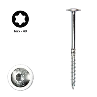 Flenskop schroef 8,00 x 260 Torx (T40) | PFS+ verzinkt | 50 stuks