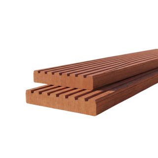 Vlonderplank 28 × 145 mm 2,75 mtr Hardhout Tali